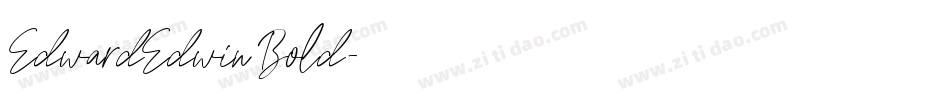 EdwardEdwin Bold字体转换